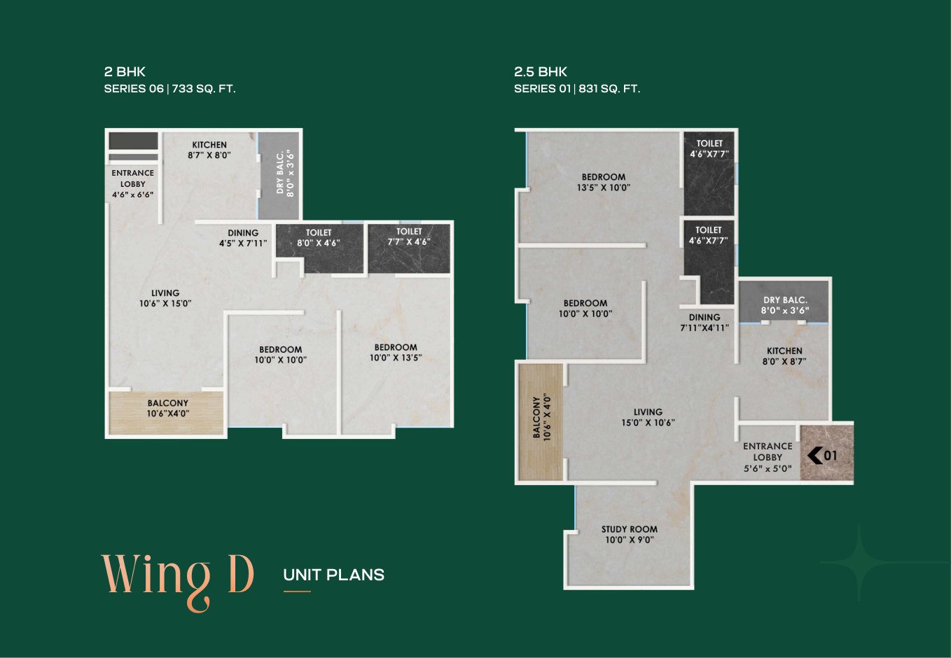 Wing D floor plans